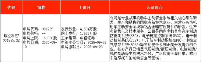 IPO周报｜本周5只新股申购新能源汽车动力系统龙头来了(图6)